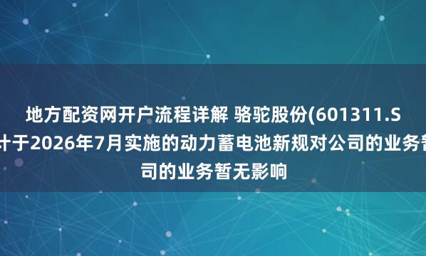 地方配资网开户流程详解 骆驼股份(601311.SH)：预计于2026年7月实施的动力蓄电池新规对公司的业务暂无影响